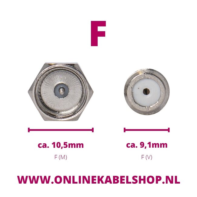 Kompressions-F-Stecker für 7 mm Kabel / rechtwinklig