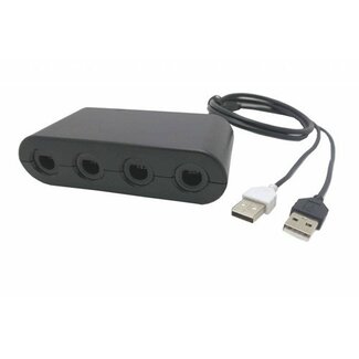 VHBW GameCube Controller Adapter für Nintendo Wii U, Switch & PC, 0,90 m, Schwarz