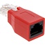 UTP CAT5e RJ45 (m) - RJ45 (w) Crossover Netzwerkadapter / Rot