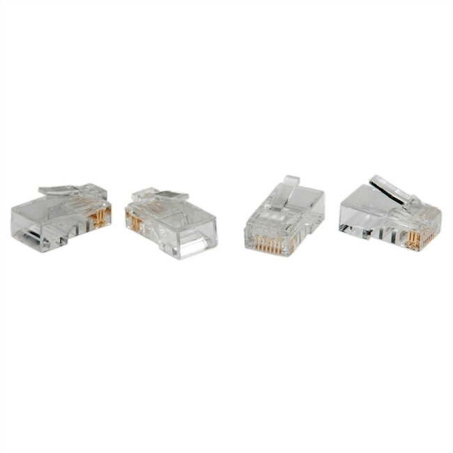 RJ45 Crimpstecker (UTP) für CAT6 Netzwerkkabel (starr/flexibel) - 10 Stück