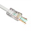 RJ45 Crimpstecker (UTP) mit Durchgangsmontage für CAT6 Netzwerkkabel (starr/flexibel) - 50 Stück