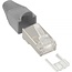 RJ45 Crimpstecker (STP) für CAT6 Netzwerkkabel (flexibel) - 10 Stück (3-teilig) / Grau