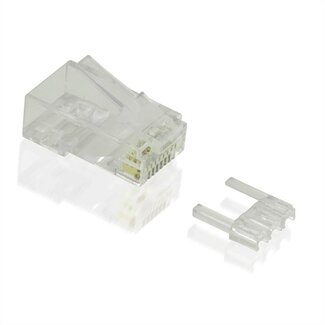 Value RJ45 Crimpstecker (UTP) für CAT6/6a Netzwerkkabel (starr/flexibel) - 10 Stück (2-teilig)