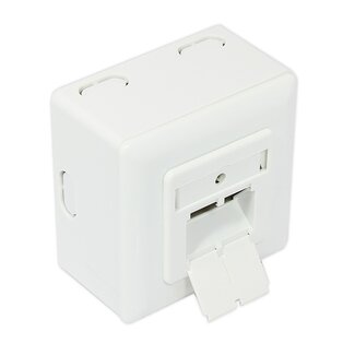 Good Connections Premium CAT6 Gigabit Netzwerkaufbau Wanddose mit 2 RJ45 Anschlüssen - geschirmt / weiß