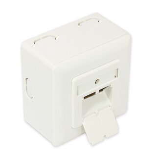 Good Connections Premium CAT6 Gigabit Netzwerkaufbau Wanddose mit 2 RJ45 Ports - geschirmt / Elfenbein