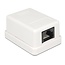 CAT6 Gigabit Netzwerk Anschlussdose mit 1 RJ45 Port - werkzeugfrei / weiß