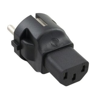 DINIC C13 - CEE 7/7 Stromadapter / Schwarz