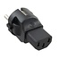 C13 - CEE 7/7 Stromadapter / Schwarz