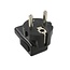 C13 - CEE 7/7 Winkelstromadapter / Schwarz