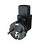 C13 - CEE 7/7 Winkelstromadapter / Schwarz
