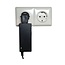 C13 - CEE 7/7 Winkelstromadapter / Schwarz