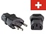 C13 - Typ J Schweiz Stromadapter | Schwarz