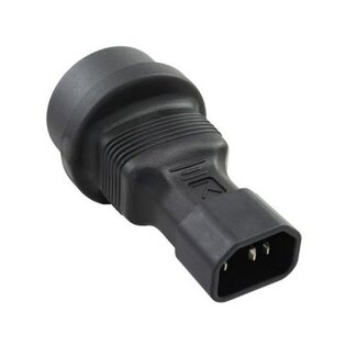 DINIC C14 auf CEE 7/3 Stromadapter für USV/PDU, schwarz