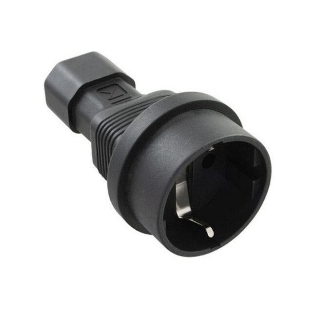 C14 auf CEE 7/3 Stromadapter für USV/PDU, schwarz