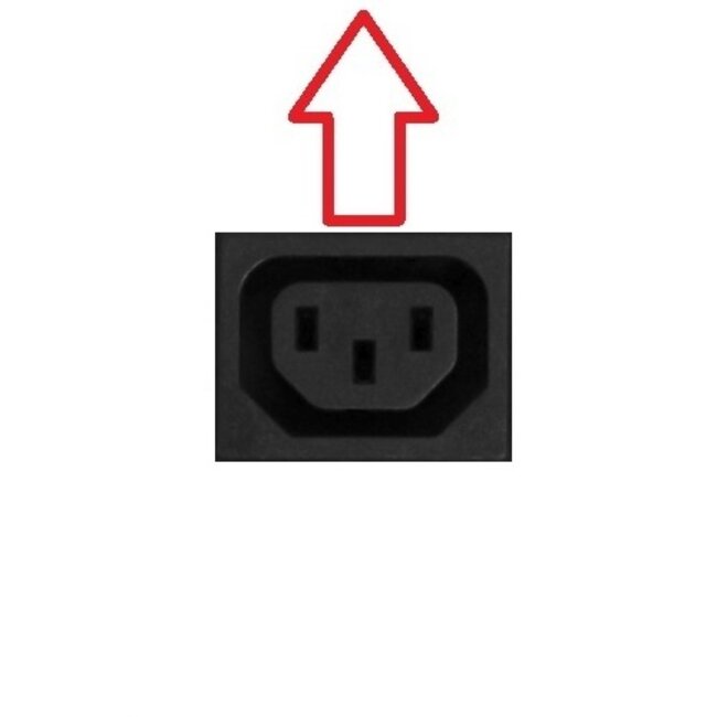 C13-C14 Netzadapter rechtwinklig schwarz