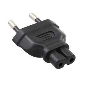 DINIC C7 - CEE 7/16 Stromadapter / Schwarz