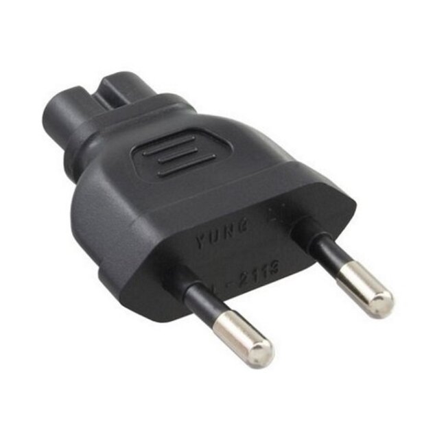 C7 - CEE 7/16 Stromadapter / Schwarz