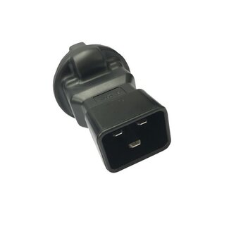DINIC C20 auf CEE 7/3 Stromadapter für UPS/PDU – Schwarz