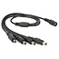 DC-Stecker (w) - 4x DC-Stecker (m) Verteiler - 5,5mm x 2,1mm - max. 24V/5A - schwarz - 0,50 m