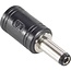 DC-Stecker 5,5 x 2,1 mm (m) auf 5,5 x 2,5 mm (w) Adapter – Schwarz
