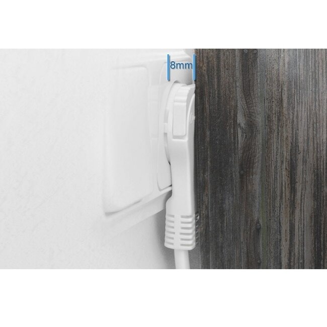 CEE 7/7 Erdungsstecker | Winkelstecker mit Hebel | Weiß