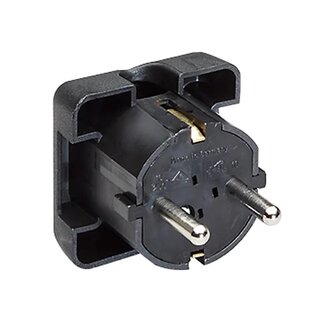 Bachmann Bachmann CEE 7/4 geerdeter Stecker | Winkelstecker oben/unten | Schwarz