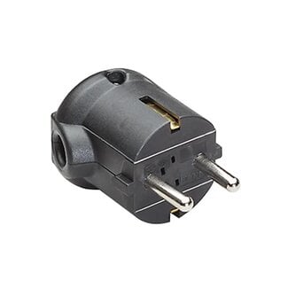 Bachmann Bachmann CEE 7/4 Schutzkontaktstecker | Winkelform (links/rechts) | Schwarz