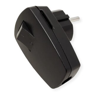 Bachmann Bachmann CEE 7/7 Schutzkontaktstecker | Schalter | Winkel | Schwarz