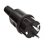 Bachmann CEE 7/4 Schutzkontaktstecker | gerade | Gummi | IP44 | schwarz