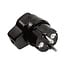Bachmann CEE 7/4 Schutzkontaktstecker | Winkelstecker | Gummi | IP44 | Schwarz