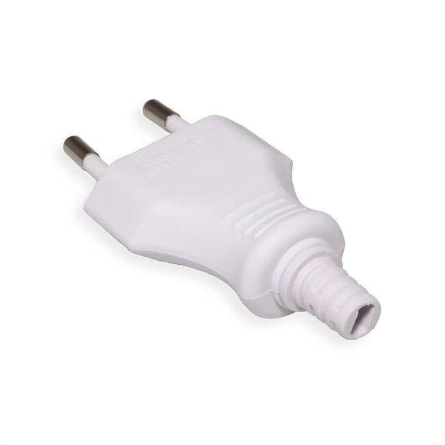 Bachmann CEE 7/16 (m) ungeerd Stromstecker | Weiß
