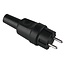 Bachmann CEE 7/17 Gummi-Stecker ungeerd IP44 schwarz