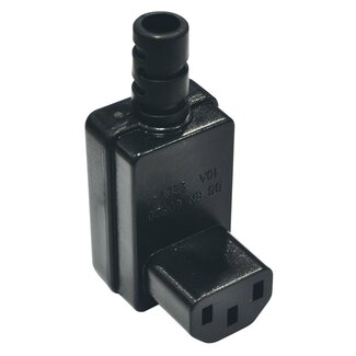 Electrovision C13 Stromstecker | rechtwinklig (nach oben) | schwarz