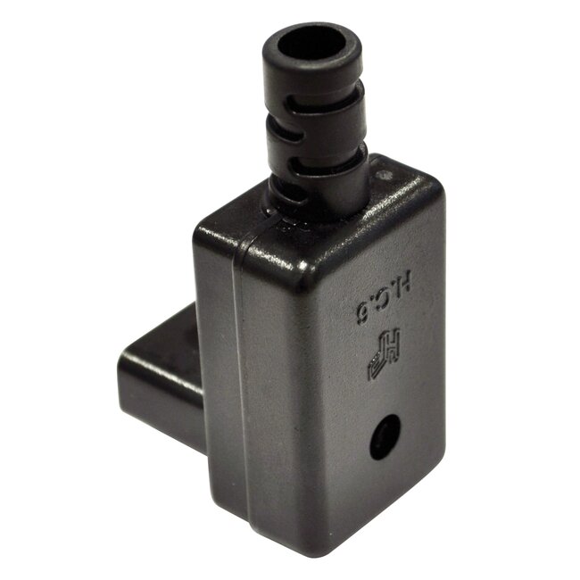 C13 Stromstecker | rechtwinklig (nach oben) | schwarz