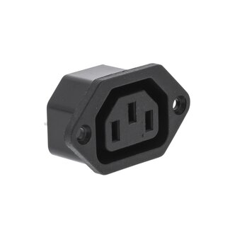 Universal C13 Einbaustecker | schwarz