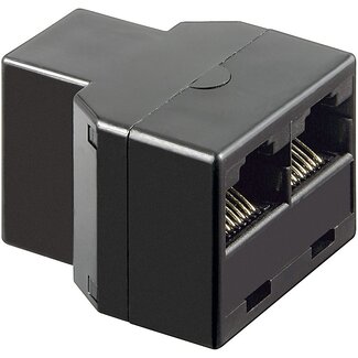 Goobay ISDN-Splitter 1x RJ45 (m) - 2x RJ45 (m) (8P8C) / Schwarz