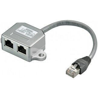Goobay ISDN-Splitter - 1x RJ45 (m) - 2x RJ45 (w) - Version 3 - 0,15 m