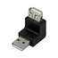 USB-zu-USB Adapter / rechtwinklig nach oben - USB 2.0 / Schwarz