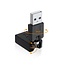 USB-auf-USB Adapter - Vollständig Abgedeckt / 360° Drehbar - USB 2.0 / Schwarz