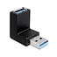 USB-A (m) auf USB-A (w) Winkeladapter nach oben - USB 3.0 / schwarz