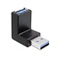 USB-A (m) - USB-A (w) Winkeladapter nach unten - USB 3.0 / Schwarz