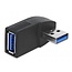 USB-A (m) auf USB-A (w) Winkeladapter rechts USB 3.0 schwarz