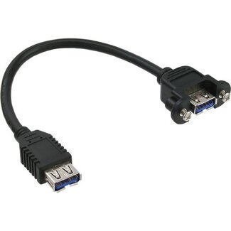 InLine USB 3.0 USB-A Adapter mit Montageoption - 0,20 m