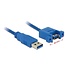 USB (m) - USB (w) Einbaubuchse Adapter - 1 Meter