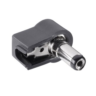 BKL DC-Stecker gewinkelt extra lang - 3,5 x 1,35 mm - lötbar / schwarz