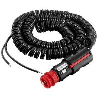 ProCar ProCar 12-24V Zigarettenanzünder-Stecker mit Spiralkabel – 3 Meter