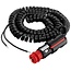 ProCar 12-24V Zigarettenanzünder-Stecker mit Spiralkabel – 3 Meter