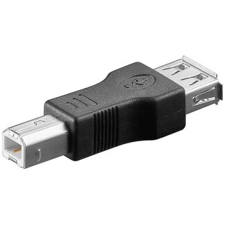 S-Impuls USB-B (m) auf USB-A (w) Adapter - USB 2.0 / Schwarz