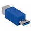 USB-A (m) auf USB-B (w) Adapter - USB 3.0 / Blau