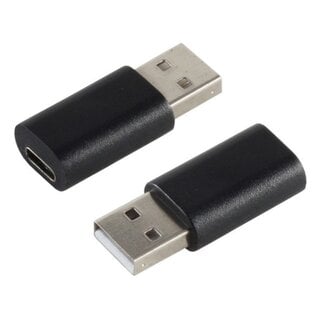 S-Impuls USB-A (m) auf USB-C (w) Adapter - USB 2.0 / Schwarz